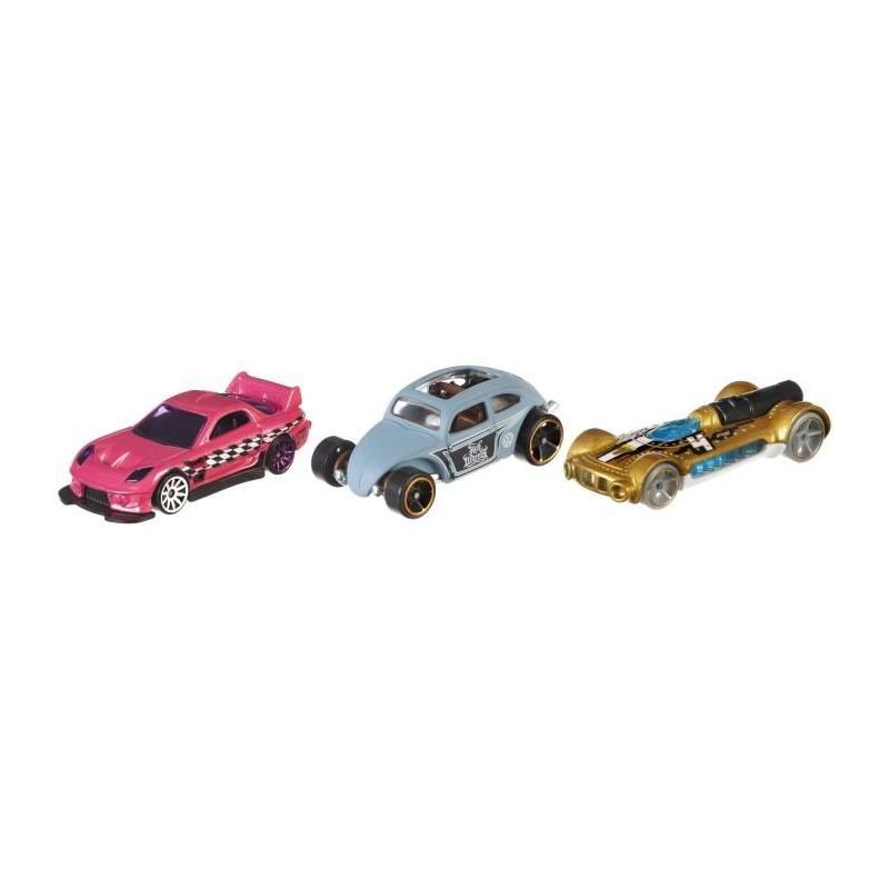 Coffret de 3 Véhicules Hot Wheels - Miniatures pour Enfant - 3 ans +