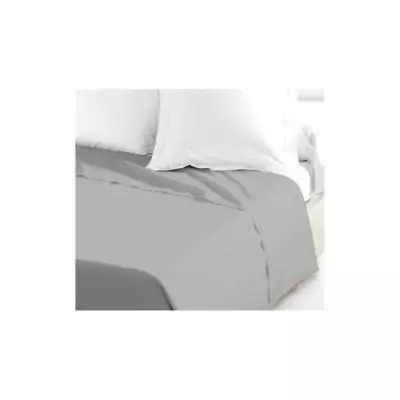 Drap Plat 100% coton 240x300 cm gris clair - Confort et élégance Drap Plat 100% coton 240x300 cm gris clair - Confort et élégance