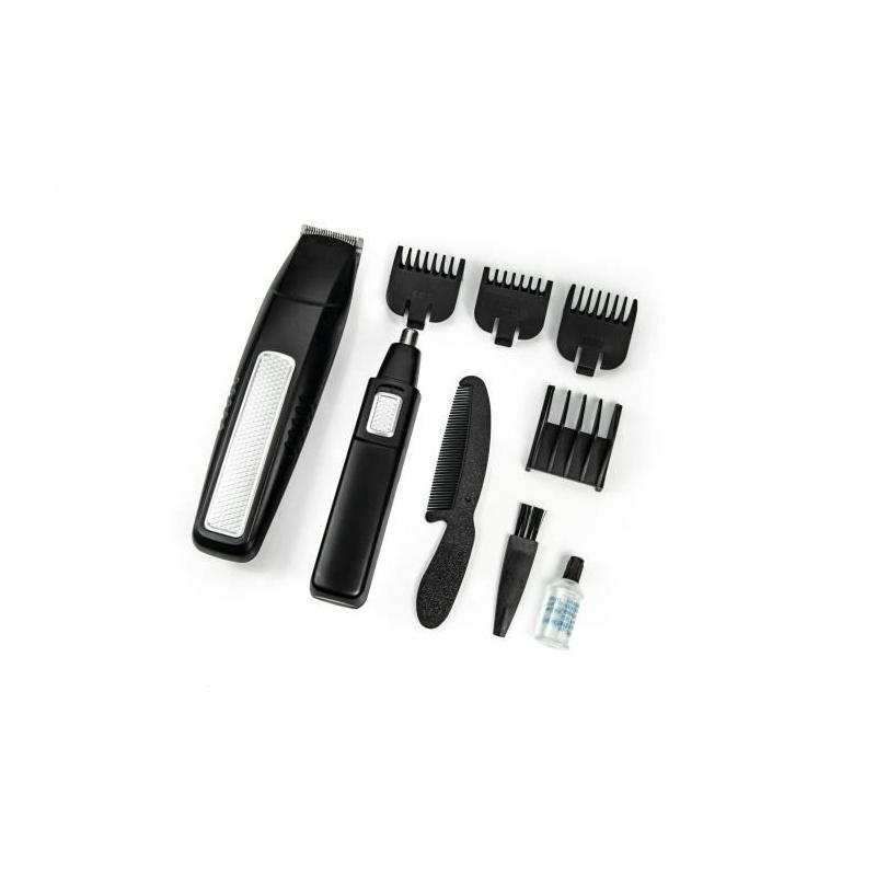 Kit barbe 5 en 1 - JOCCA - 1439 - 3V - Noir et acier inoxydable