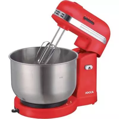 Robot pétrin JOCCA: Bol inox 3,5L, 5 vitesses - Rouge et gris