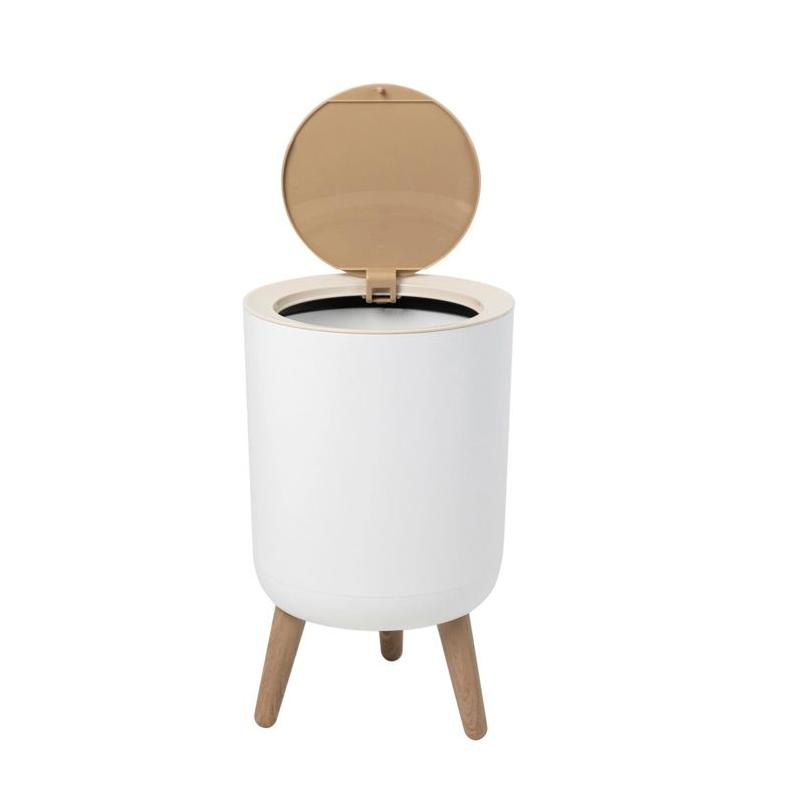 Poubelle de salle de bain push MALMO 7L - Bois design