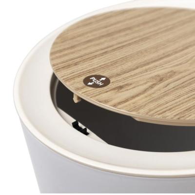 Poubelle de salle de bain push MALMO 7L - Bois design