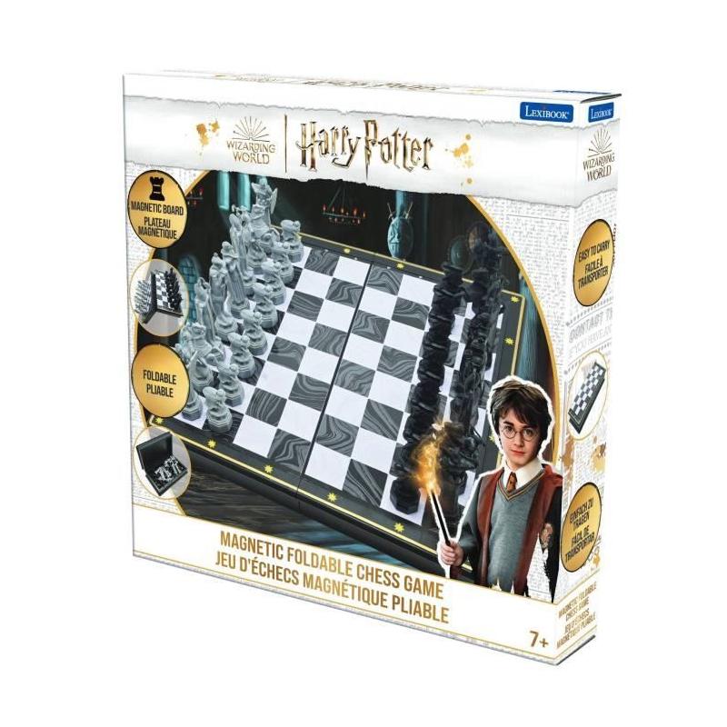 Jeu d'échecs Harry Potter magnétique pliable - Dimensions compactes de 36x36x7 cm