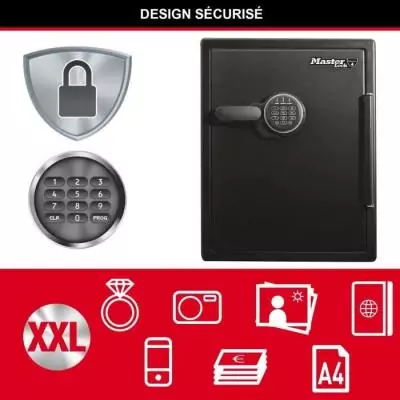 Coffre-fort MASTER LOCK Ignifuge et Etanche - XXL 56,6L