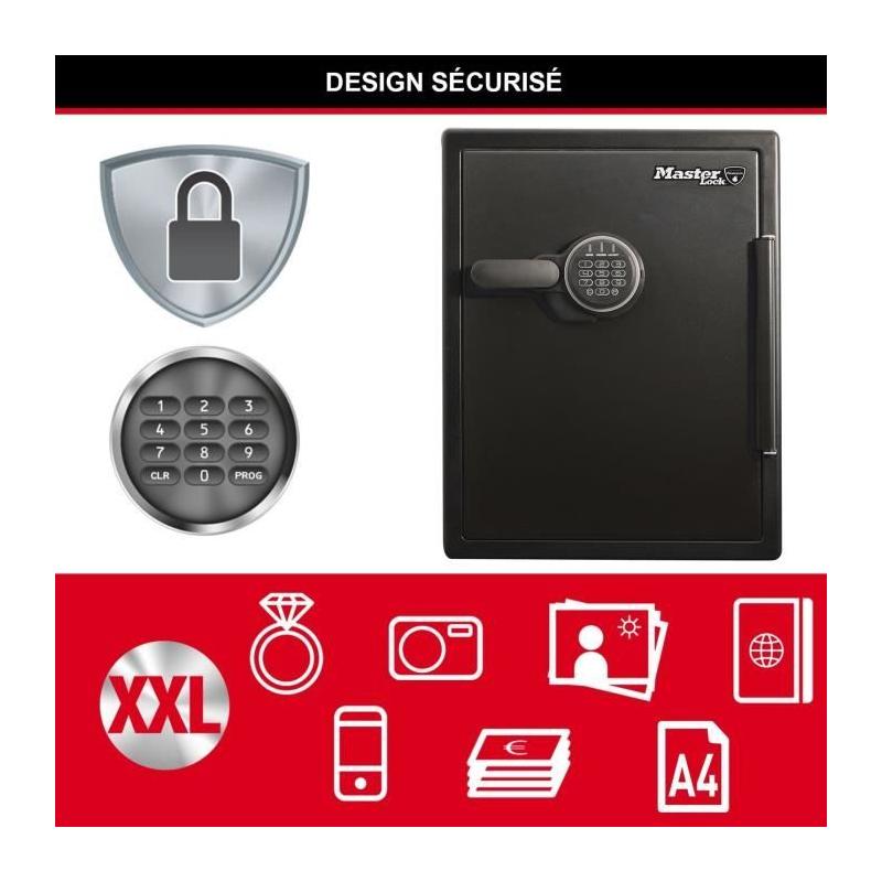 Coffre-fort MASTER LOCK Ignifuge et Etanche - XXL 56,6L