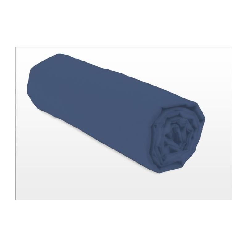 Drap Housse LOVELY HOME 140x190 + 35 cm 100% coton Bleu