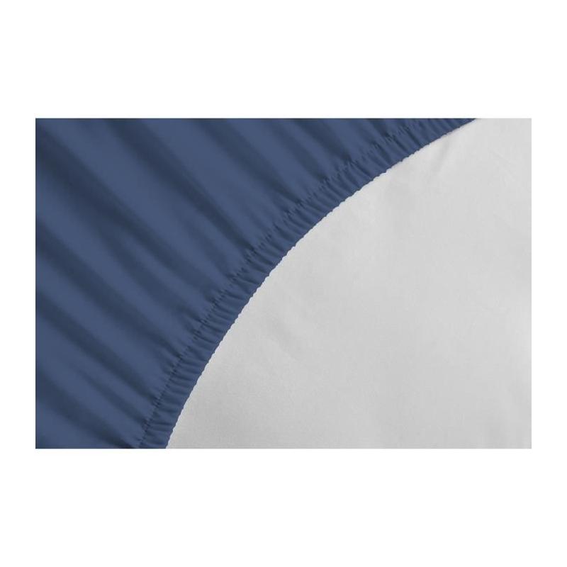 Drap Housse LOVELY HOME 140x190 + 35 cm 100% coton Bleu