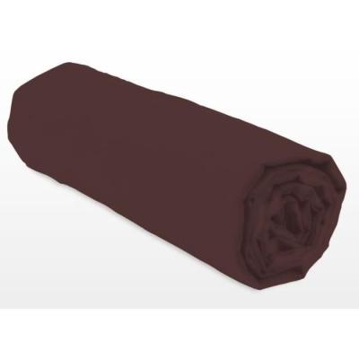 Drap-housse Marron 160x200+25cm - Plus responsable - Oeko-Tex