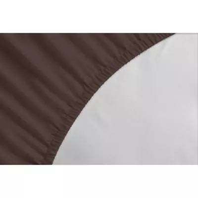 Drap-housse Marron 160x200+25cm - Plus responsable - Oeko-Tex