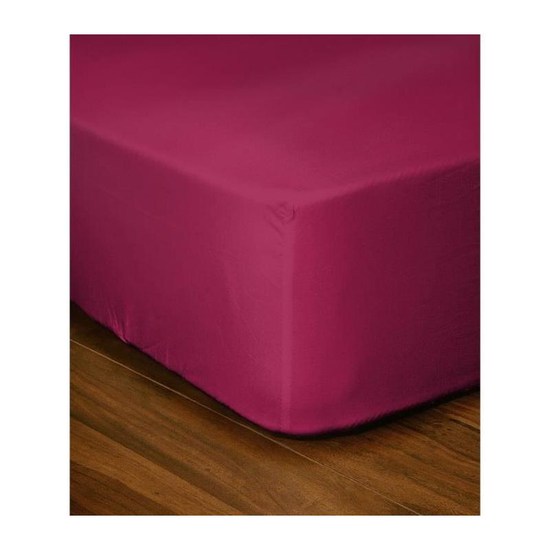 Drap-housse Fuchsia - LOVELY HOME LH71609 - 140x190+35 cm
