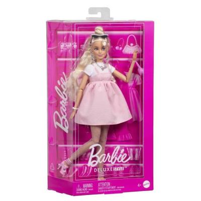 Poupée Barbie Deluxe Style en Robe Rose Pastel - 4ans+