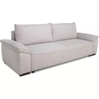 Canapé convertible beige NORMAN - 3/4 places - Avec coffre - 240 x 85 x 85 cm