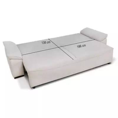 Canapé convertible beige NORMAN - 3/4 places - Avec coffre - 240 x 85 x 85 cm Canapé convertible beige NORMAN - 3/4 places - Avec coffre - 240 x 85 x 85 cm
