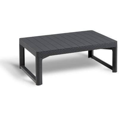 Salon de jardin en résine tressée Allibert - SanRemo Gris graphite