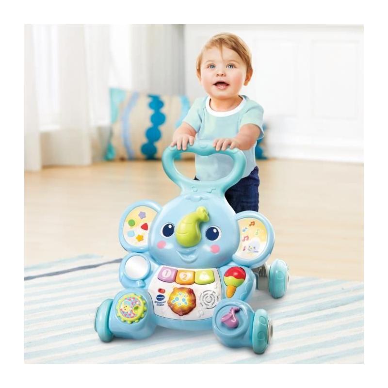 Porteur Trotteur VTECH BABY - Éléphanteau Trottino Bleu - Avec Frein