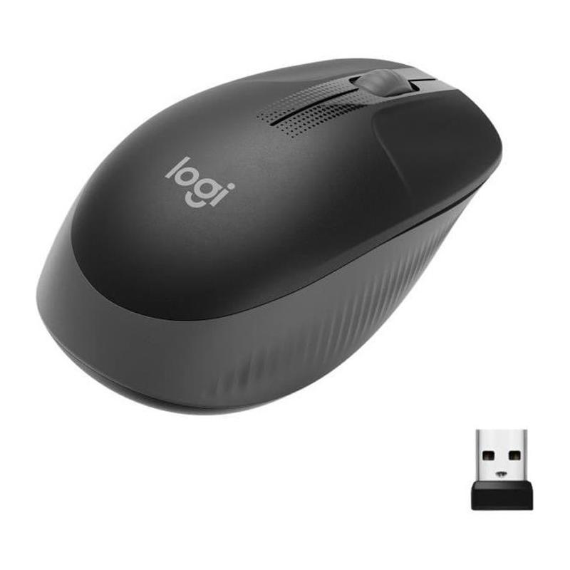 Souris sans fil ergonomique Logitech M190 Noir - Dimensions compactes