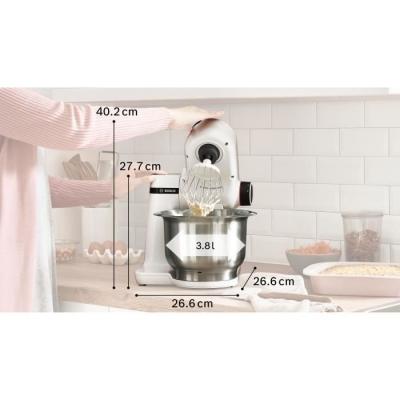 Robot pâtissier Bosch Serie 2 700W Blanc - Multifonctions de cuisine