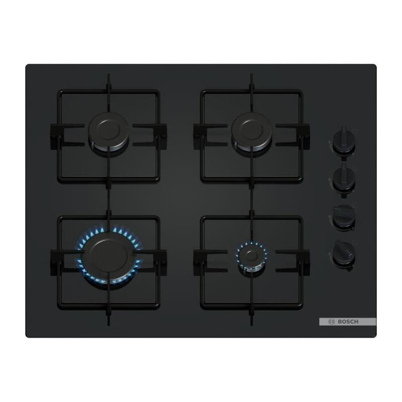 Table de cuisson à gaz BOSCH Série 2 - 4 foyers - Noir