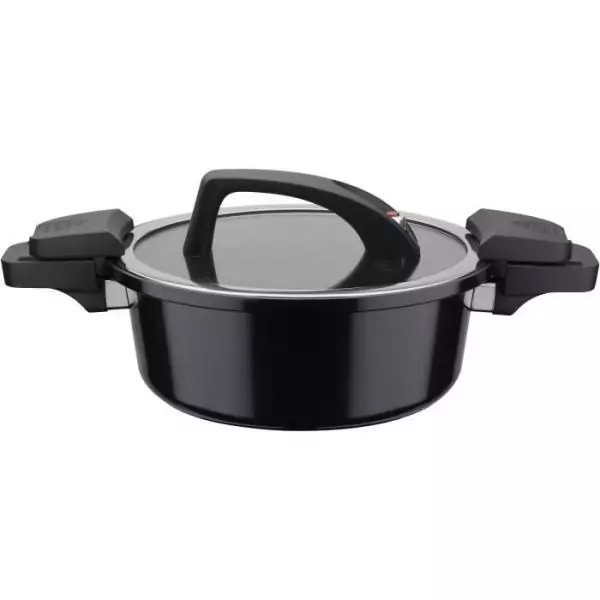 Cuiseur basse pression - GSW - 24 cm - 4 L - Aluminium forgé - Induction - Noir