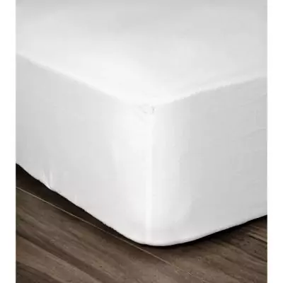 Drap Housse Blanc 100% Coton 90x190x25 cm - Confortable et Élégant