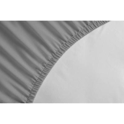 Drap Housse 100% coton 160x200x25 cm gris clair - Confort et élégance