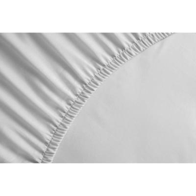 Drap Housse 100% coton blanc 180x200x25 cm - Linge de lit confortable