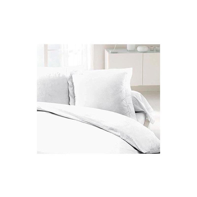 Taies d'Oreillers 100% coton blanc - Lot de 2 - 63x63 cm
