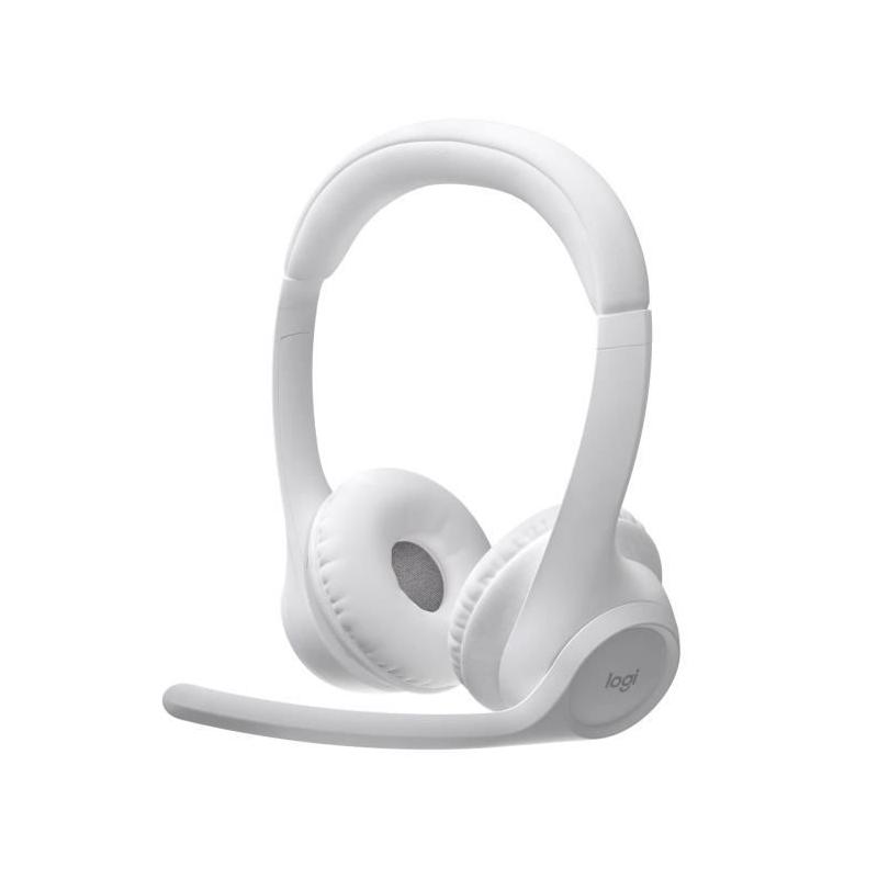Casque PC Logitech Zone 300 Bluetooth - Microphone anti-parasite - Blanc