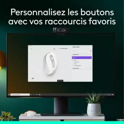 Souris sans fil Logitech M650 Blanc - Design ergonomique