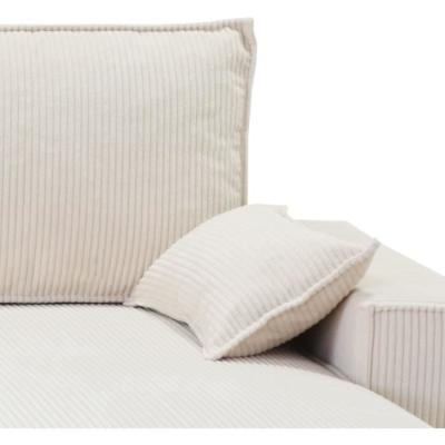 Canapé d'angle convertible réversible MARLON beige - Méridienne avec coffre