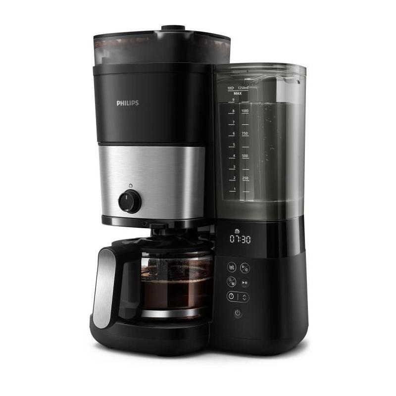 Cafetière filtre Philips HD7888/01 - 10 tasses - Broyeur intégré - Noir/Argent