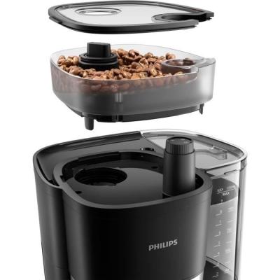 Cafetière filtre Philips HD7888/01 - 10 tasses - Broyeur intégré - Noir/Argent