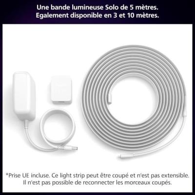 Kit de base ruban LED Philips Hue - Lightstrip 5m - Lumière blanche et couleur