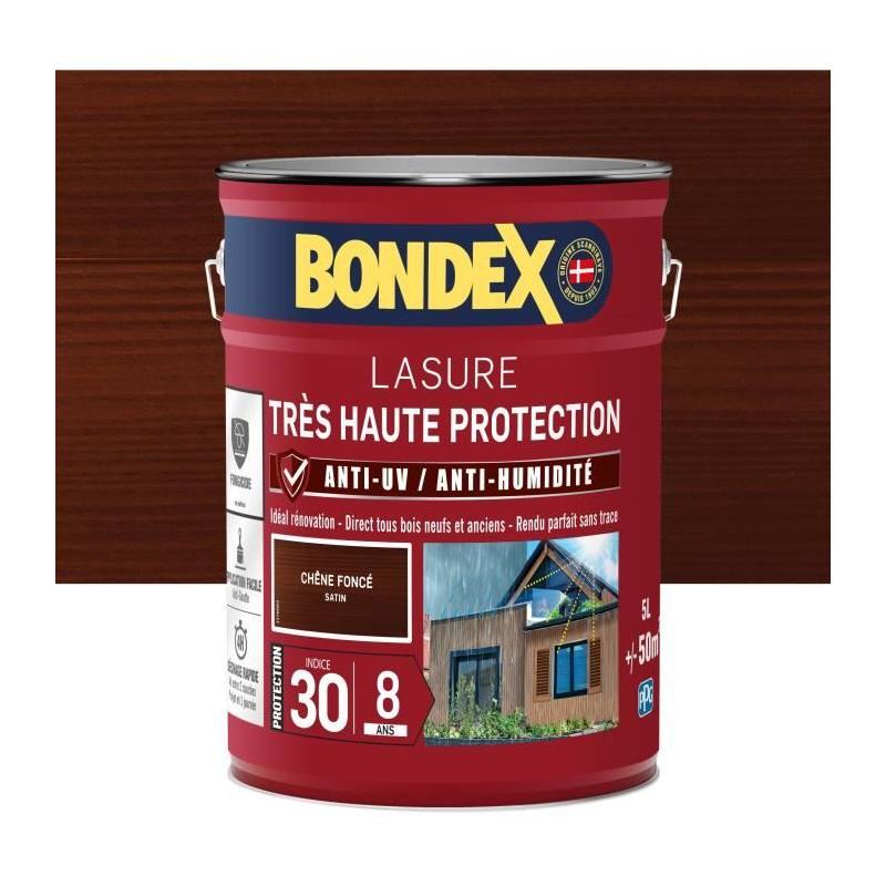BONDEX Lasure 8 ans Indice 30 Chêne Foncé Satin 5L