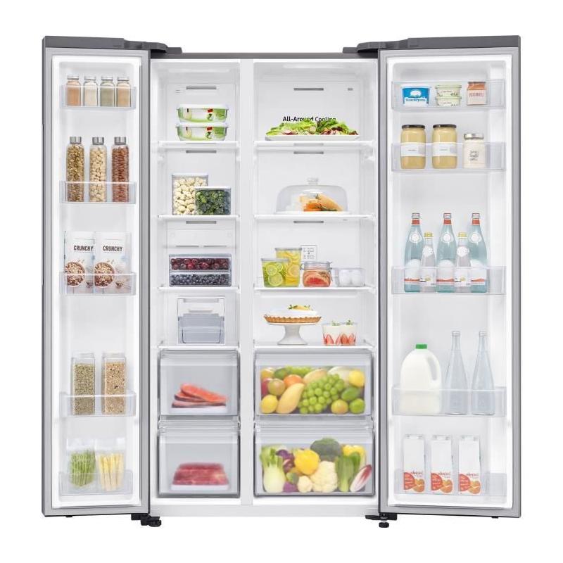 Réfrigérateur Américain Samsung 2 portes 650L Classe E - Argent Mat
