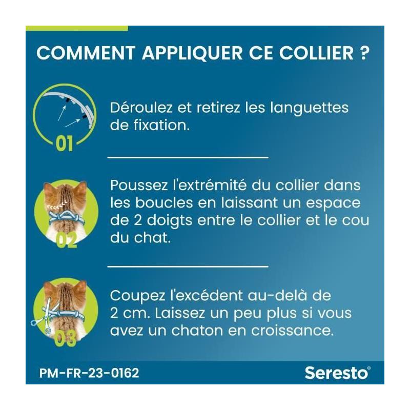 Colliers anti-puces et tiques Seresto: Lot de 2 - Format compact