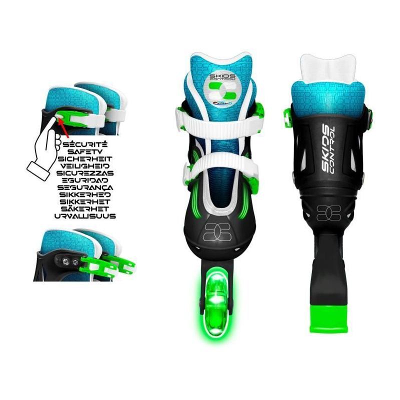 Patins en ligne ajustables avec roues lumineuses - Contrôle des virages