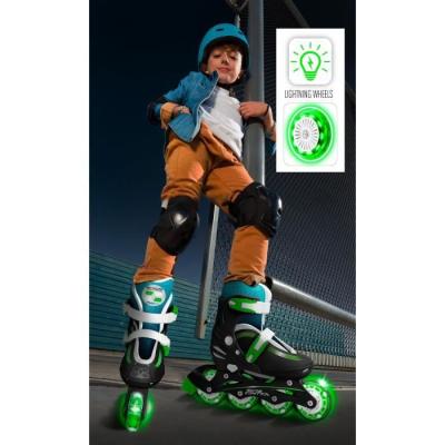 Patins en ligne ajustables avec roues lumineuses - Contrôle des virages