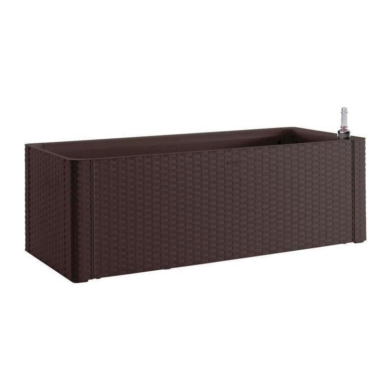 Bac à fleurs naturel Deluxe 100x43xH33cm - Moka