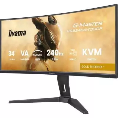 Ecran PC Gamer incurvé - IIYAMA - 34 - 240Hz - Dalle VA - 0.4ms - Réglable en hauteur - G-Master GOLD PHoeNIX