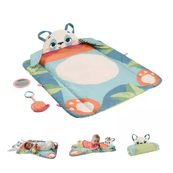 Fisher-Price-Panda a Rouler-Tapis d'éveil avec 2 jouets HKD65