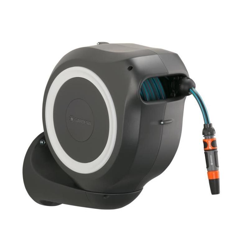 Dévidoir automatique mural RollUp M GARDENA - Kit complet - 20m - Ø11mm