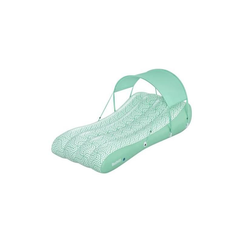 Matelas gonflable de piscine BESTWAY avec auvent - Confort et détente
