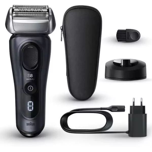 Rasoir - BRAUN - SERIES 8 8513s - 4 éléments rasage - Wet&Dry - 60 min - Noir