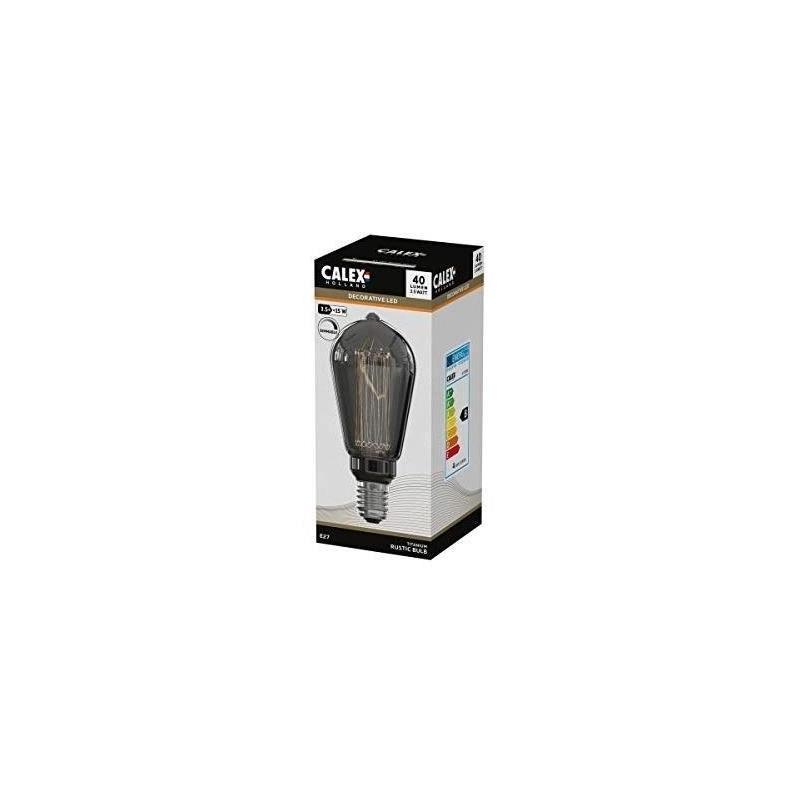 Ampoule LED E27 CALEX GLASSFIBER RUSTIC ST64 - Intensité variable - Titanium