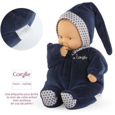 Poupon Doudou Corolle Babipouce Marine - Etoiles - 28 cm