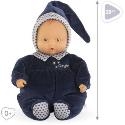 Poupon Doudou Corolle Babipouce Marine - Etoiles - 28 cm