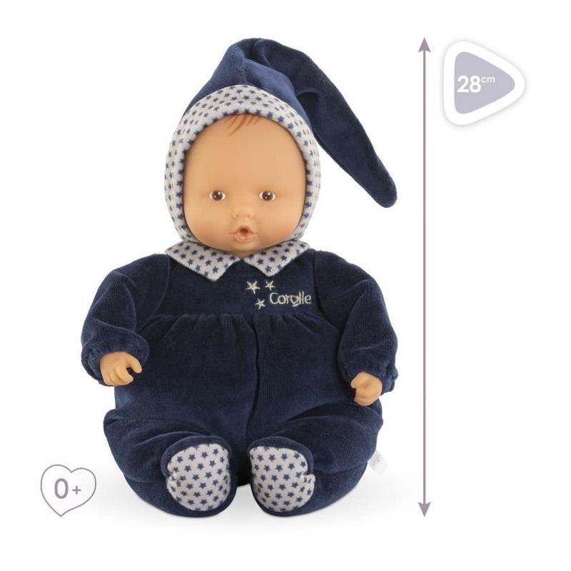 Poupon Doudou Corolle Babipouce Marine - Etoiles - 28 cm