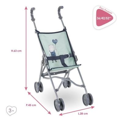 Poussette canne sauge pour poupons COROLLE - Légère et pliable
