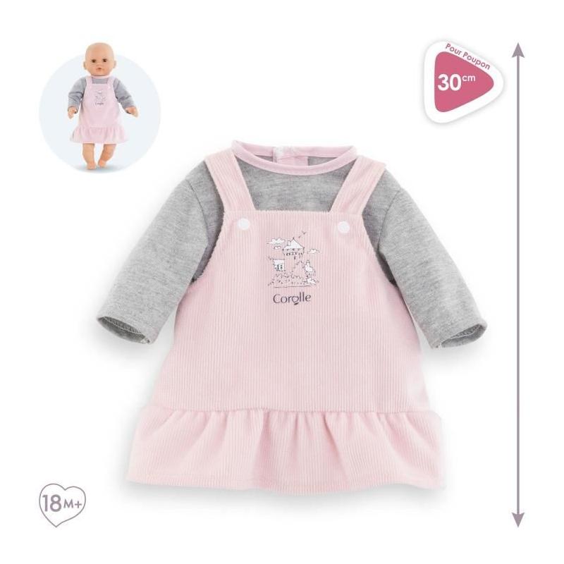 Ensemble Robe et T-Shirt Bords de Loire pour Poupon 30cm